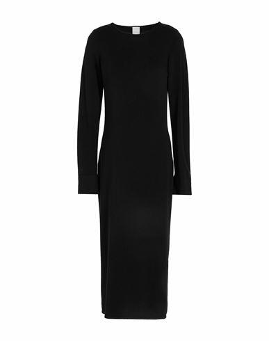 8 By Yoox Viscose Backless Long Dress Woman Midi dress Black Viscose, Recycled polyester, Elastane Cover