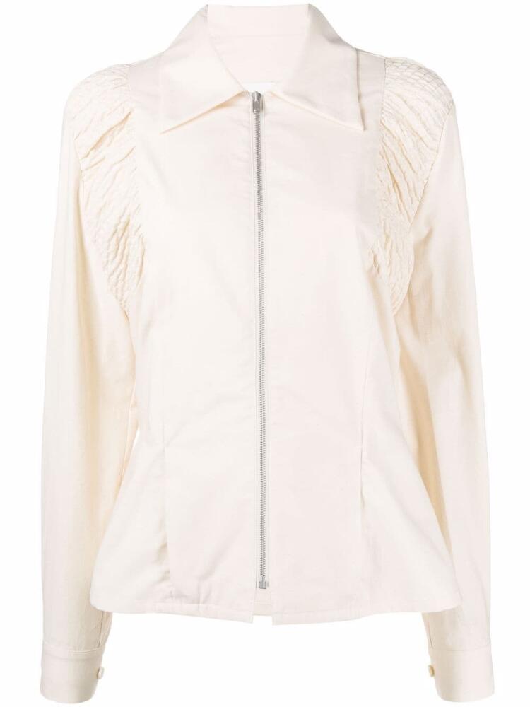 Maison Margiela ruched-detail shirt - Neutrals Cover