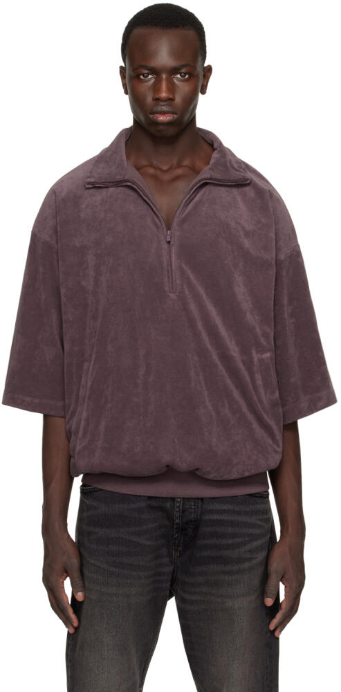 Fear of God ESSENTIALS Purple Half-Zip Sweatshirt Cover