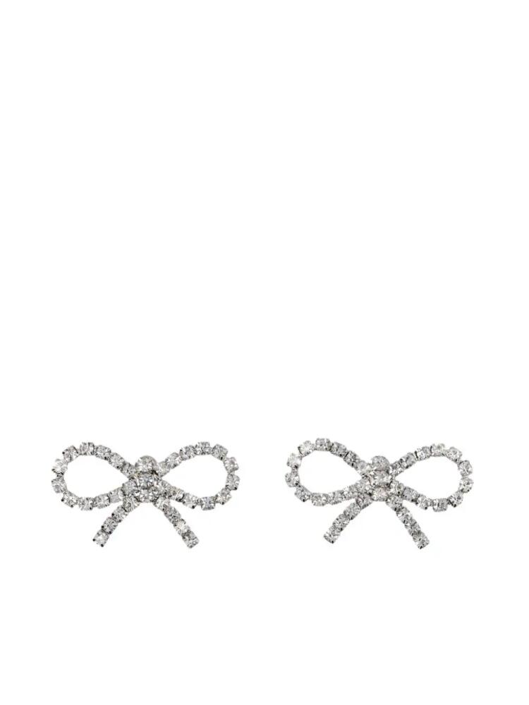 Self-Portrait Mini Bow earrings - Silver Cover