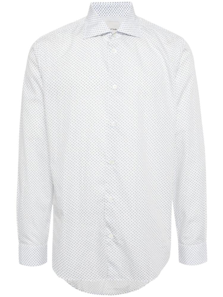 Paul Smith geometric-print cotton shirt - White Cover