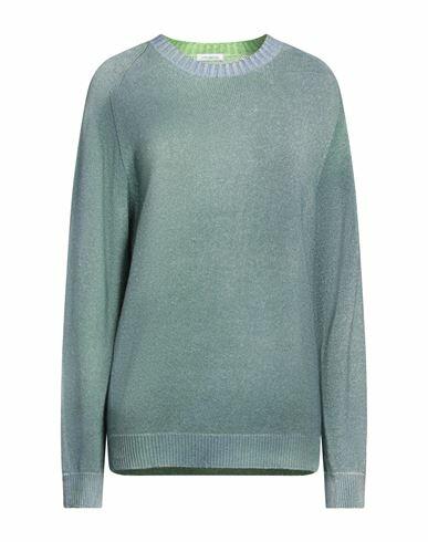 Malo Woman Sweater Blue Linen, Cotton, Polyamide Cover