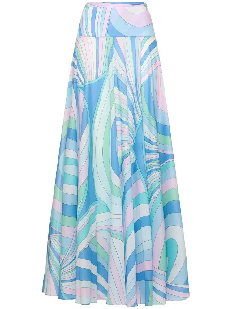 PUCCI Printed Cotton Muslin Maxi Skirt Cover