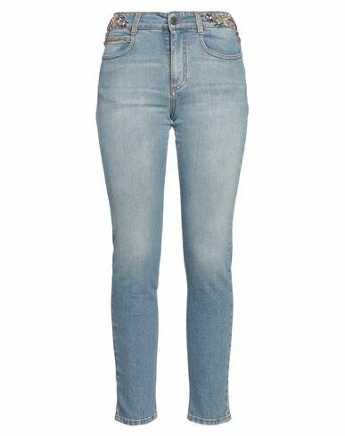 Ermanno Firenze Woman Jeans Blue Cotton, Elastane Cover