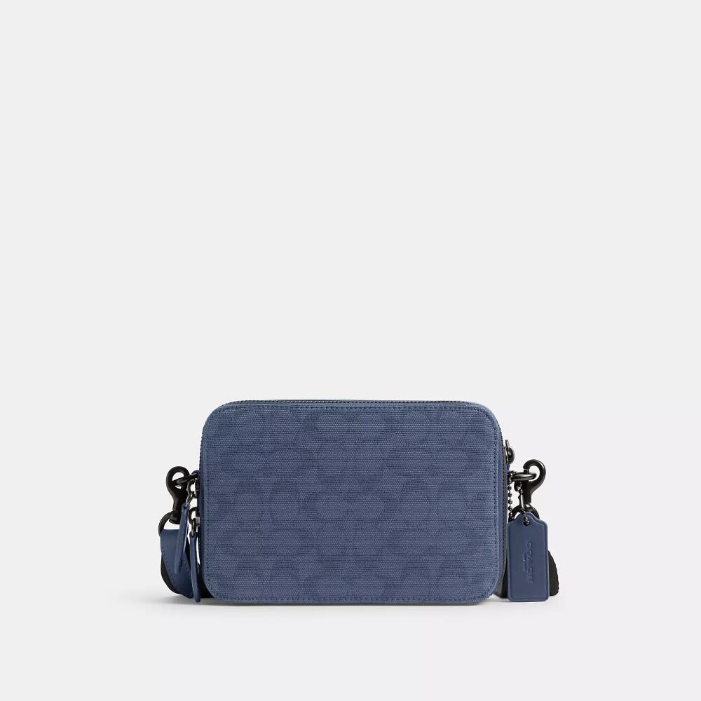 Coach Charter Crossbody 19 In Signature Canvas Jacquard Cover