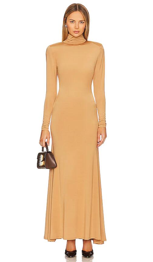 L'Academie Kyma Maxi Dress in Taupe Cover