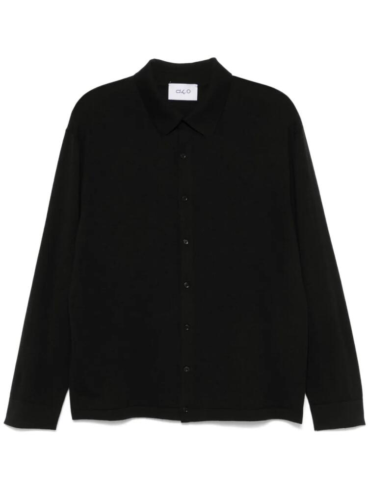 D4.0 wool cardigan - Black Cover