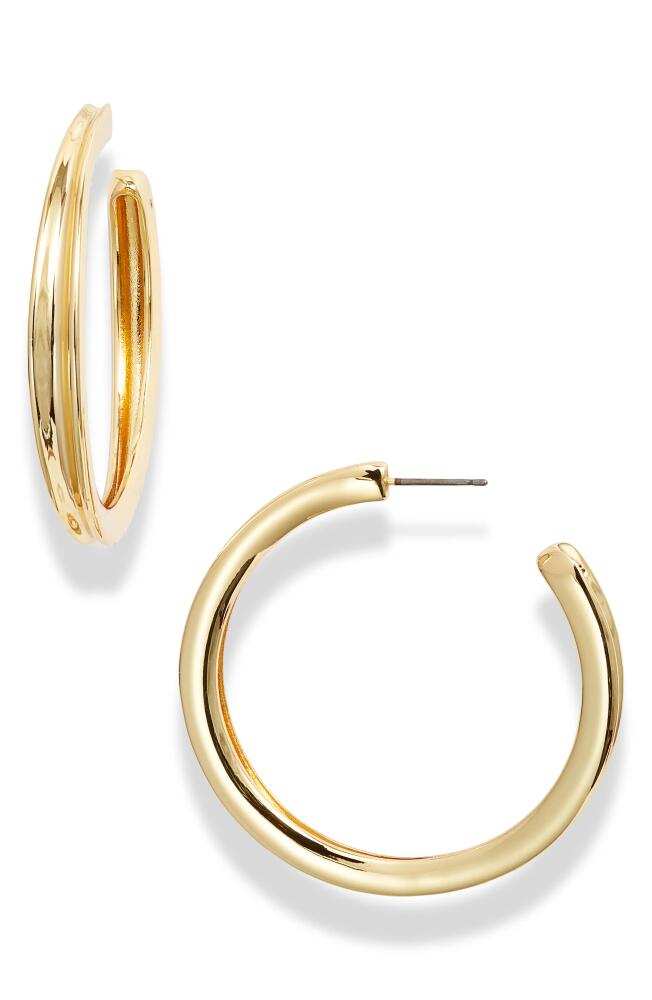 Jenny Bird Doune Slim Hoop Earrings in High Polish Gold Cover