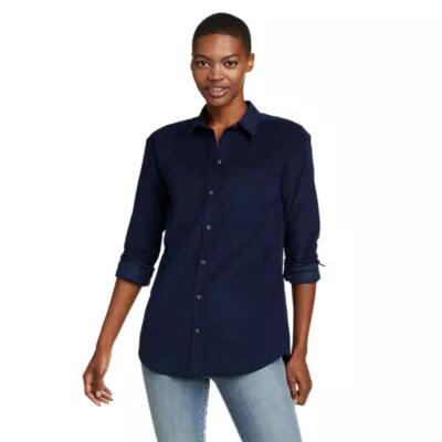 Eddie Bauer Women's Madison Valley Mini Cord Long-Sleeve Shirt Cover