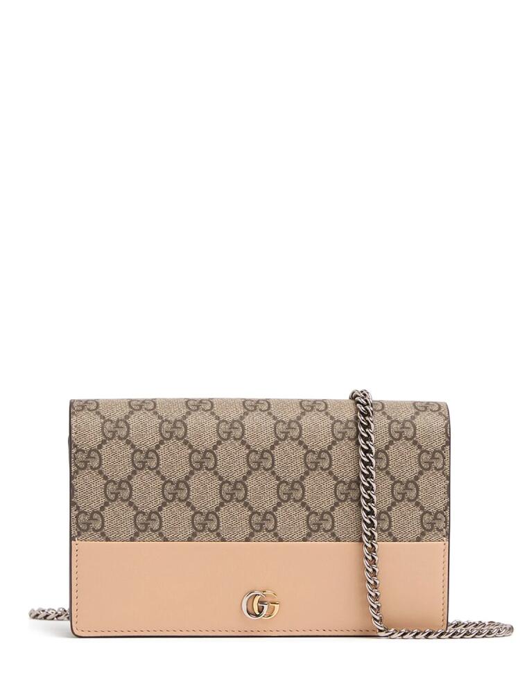 GUCCI Petite Marmont Leather Wallet On Chain Cover