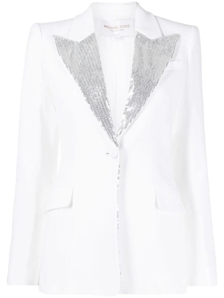 Michael Kors Collection Georgina sequin-embellished blazer - White Cover