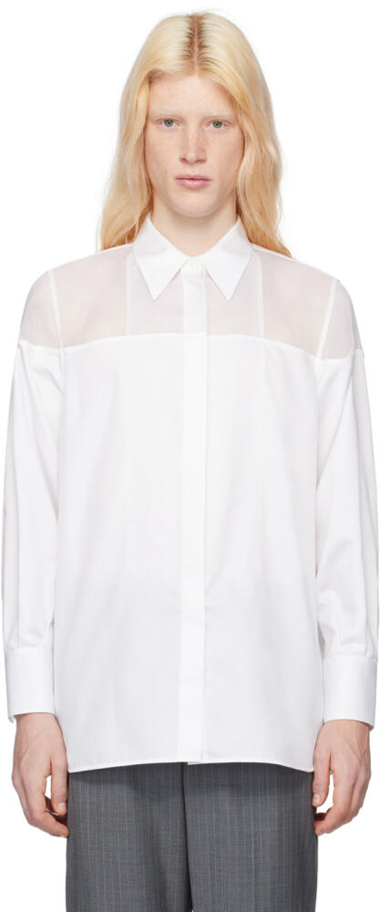 Helmut Lang White Tux Shirt Cover