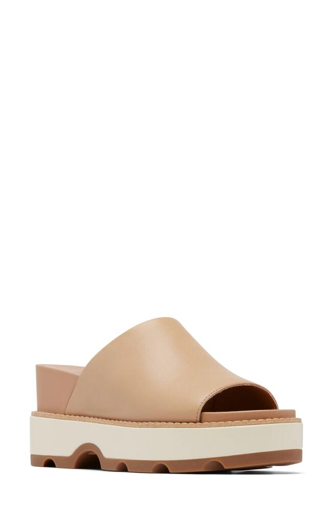 SOREL Joanie IV Slide Wedge Sandal in Honest Beige/Gum Cover