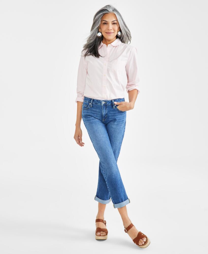 Style & Co Women's Mid-Rise Relaxed Girlfriend Jeans, Created for Macy's - Honey Cover