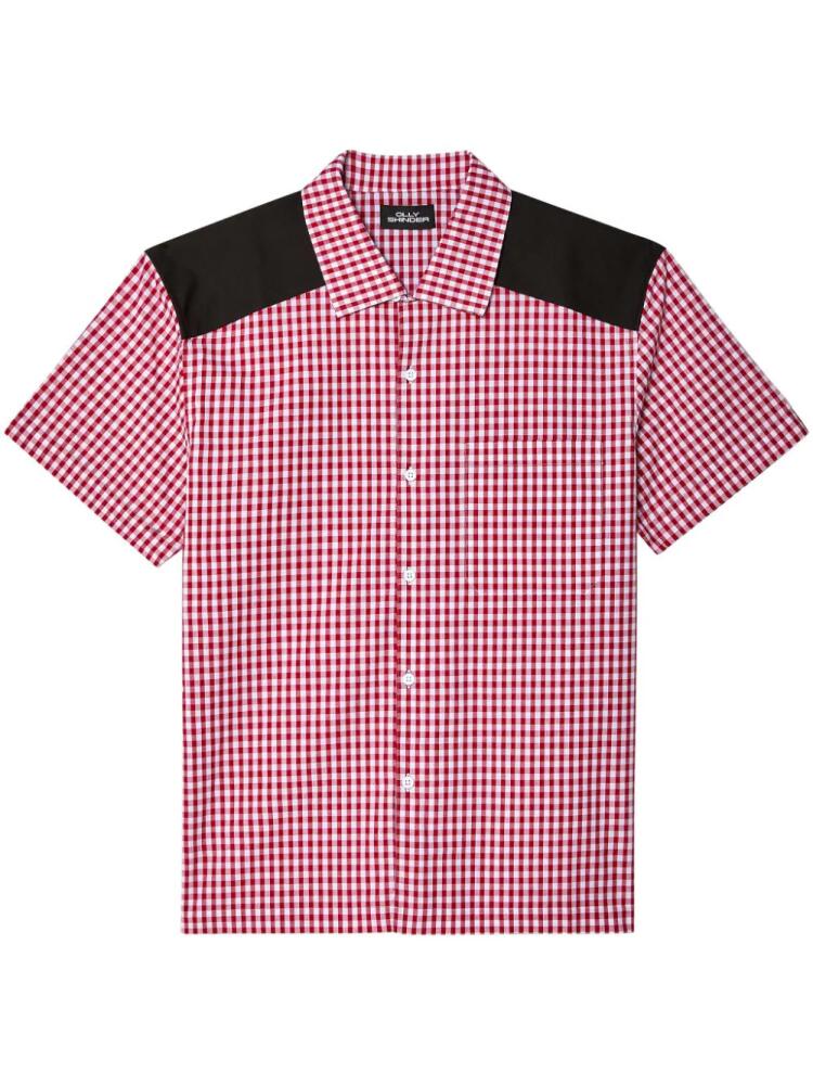 Olly Shinder gingham check-print shirt - Red Cover