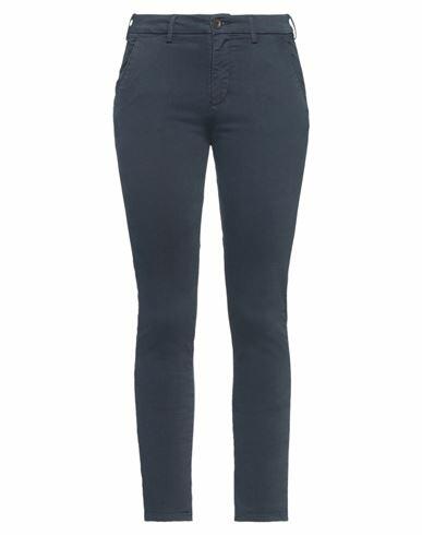 40weft Woman Pants Midnight blue Cotton, Elastane Cover