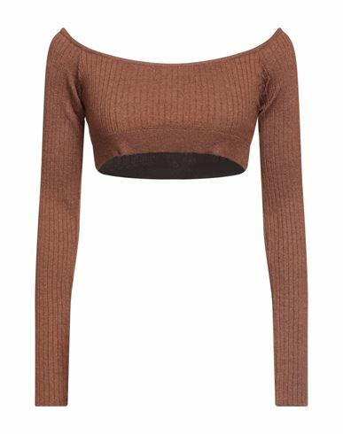 Akep Woman Sweater Brown Viscose, Polyester, Polyamide Cover