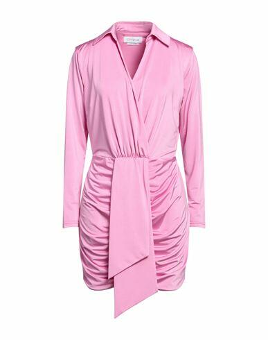 Cinqrue Woman Mini dress Pink Polyester, Elastane Cover