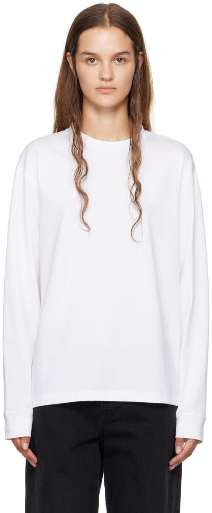 The Row White Ciles R Long Sleeve T-Shirt Cover