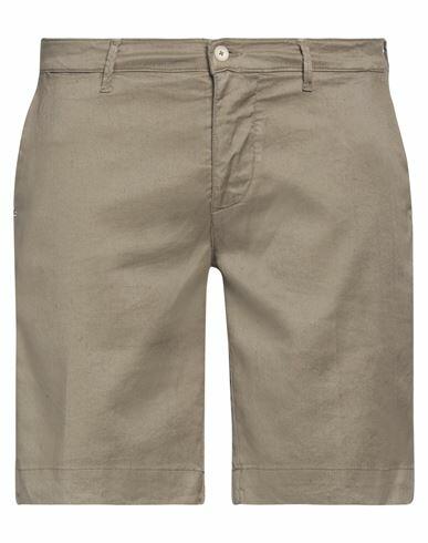 0/zero Construction Man Shorts & Bermuda Shorts Khaki Linen, Cotton, Elastane Cover