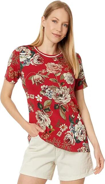 Johnny Was The Janie Favorite Short Sleeve Crew Neck Tee- Att (Attar Firey Print) Women's Clothing Cover