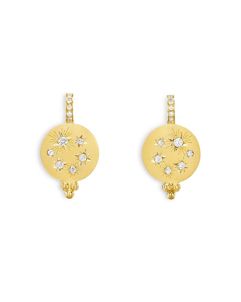 Temple St. Clair 18K Yellow Gold Celestial Diamond Cosmos Leverback Earrings Cover