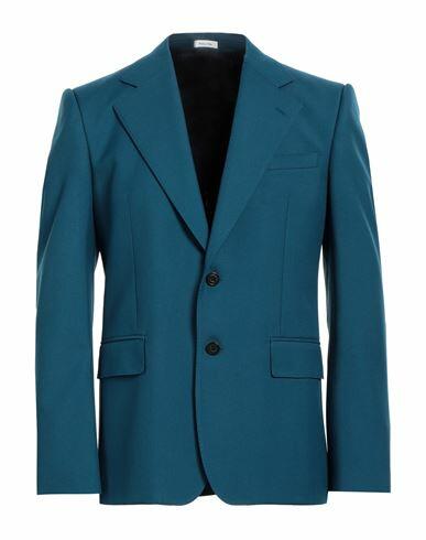 Alexander Mcqueen Man Blazer Deep jade Polyester, Wool Cover