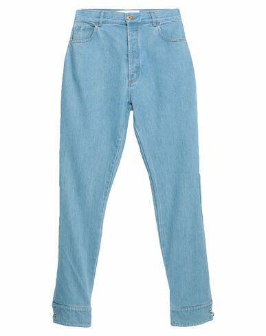 Marques' Almeida Woman Jeans Blue Cotton Cover