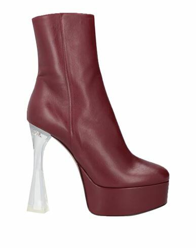 Amina Muaddi Woman Ankle boots Burgundy Soft Leather Cover