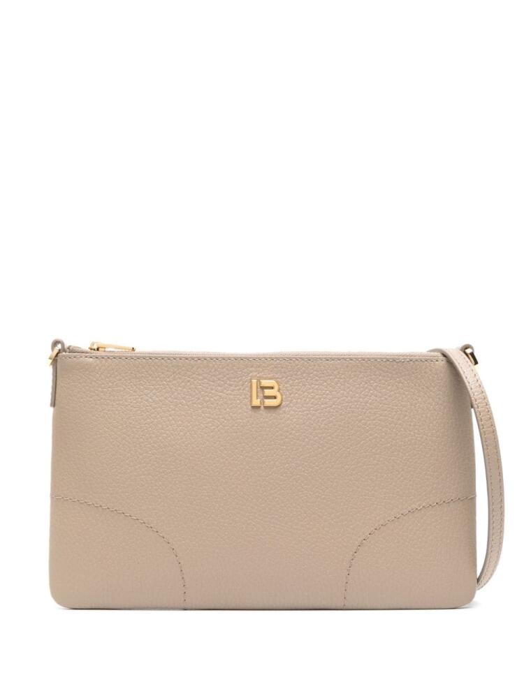 Bimba y Lola logo-lettering leather crossbody bag - Neutrals Cover