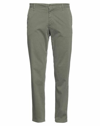 Squad² Man Pants Military green Cotton, Elastane Cover