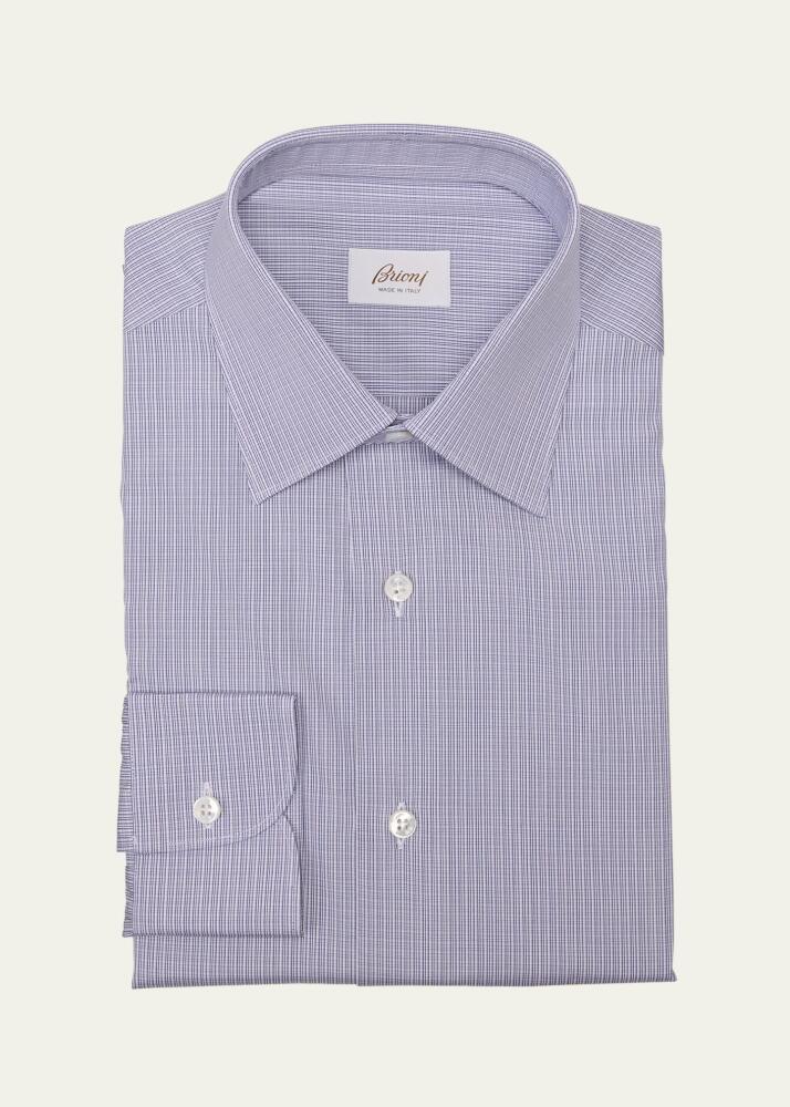 Brioni Men's Cotton Multi-Stripe Dress Shirt Cover