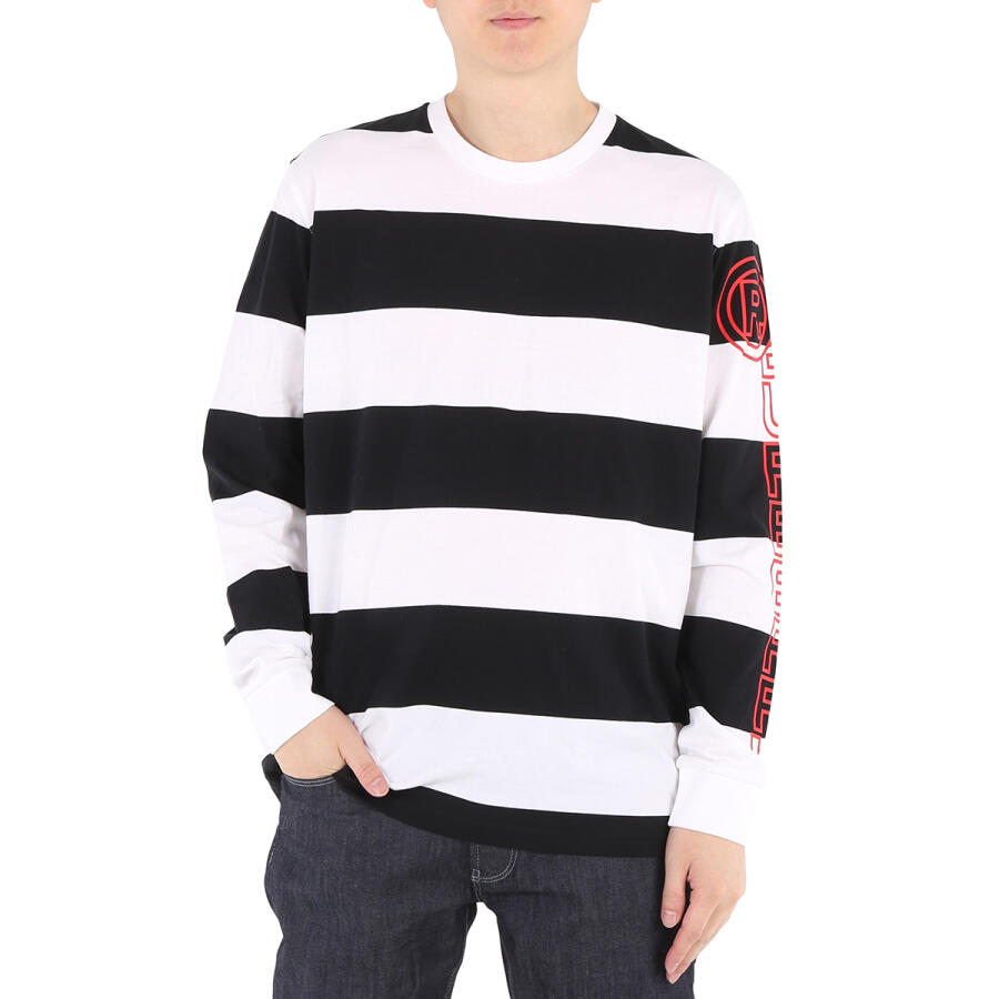 Burberry Laxley Stripe Cotton Oversized Long-sleeve T-shirt Cover