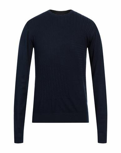 Yes Zee By Essenza Man Sweater Midnight blue Viscose, Nylon Cover