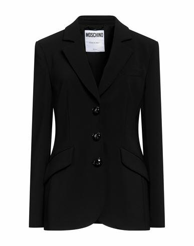 Moschino Woman Blazer Black Polyester, Elastane Cover