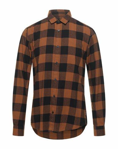 Only & Sons Man Shirt Brown Cotton Cover