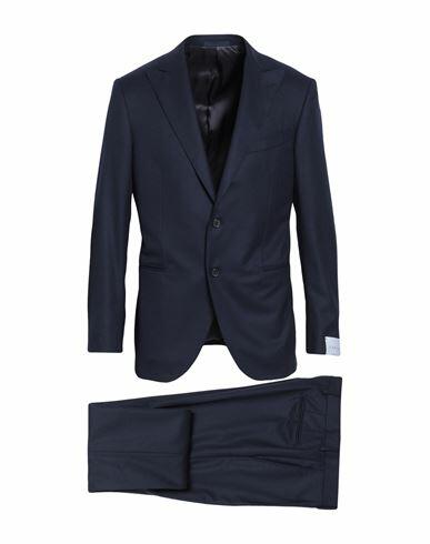 Caruso Man Suit Midnight blue Wool Cover