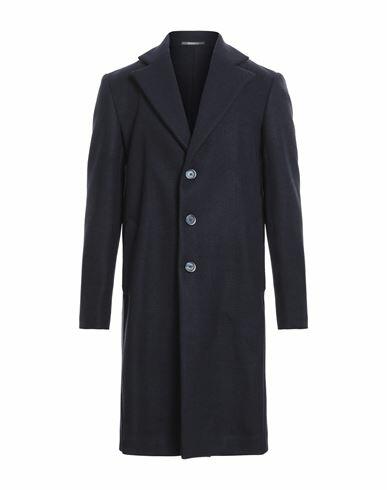 Havana & Co. Man Coat Midnight blue Polyester, Wool Cover