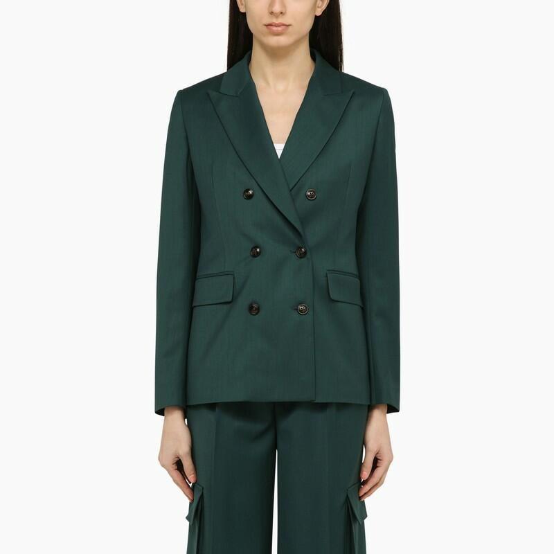 AMIRI Forest green double-breasted jacket in wool Cover