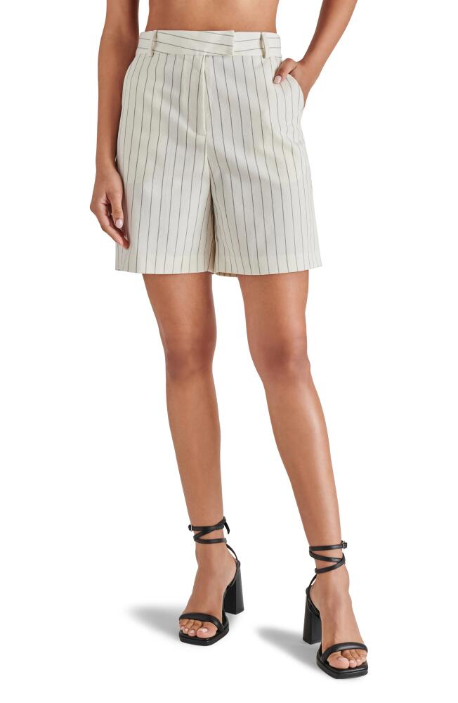 Steve Madden Rubina Pinstripe Shorts in Cream Cover