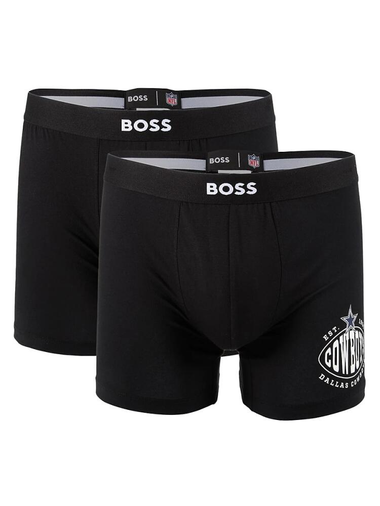 Men's Hugo Boss x NFL 2-Pack Cowboys Boxer Briefs - Black Cover