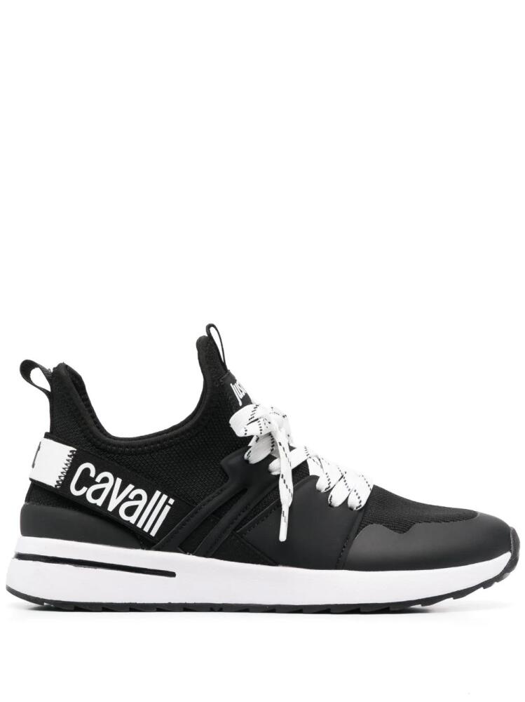 Just Cavalli logo-print low-top sneakers - Black Cover