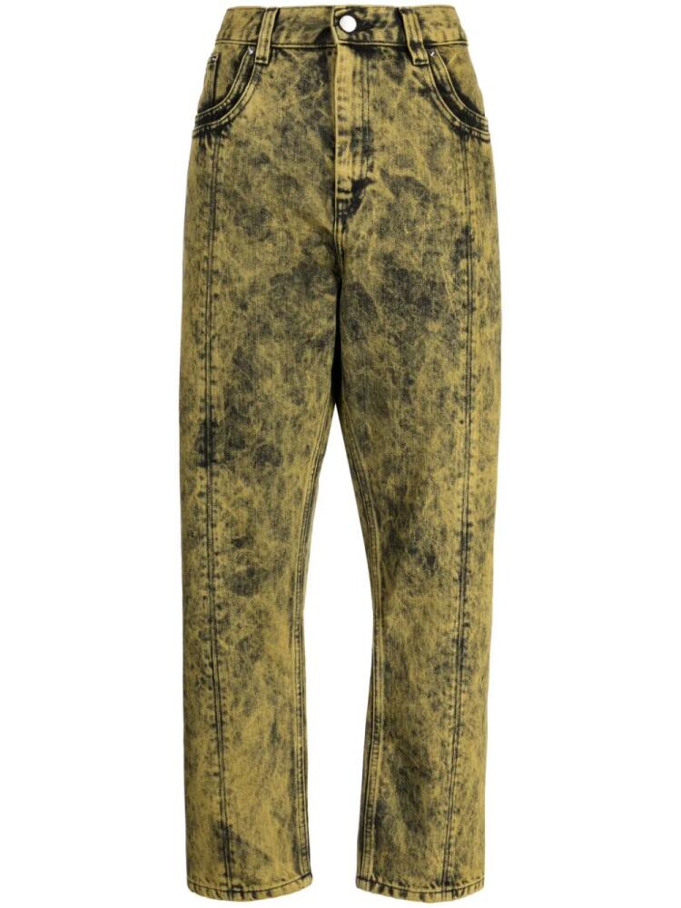 Namacheko bleached straight-leg jeans - Yellow Cover