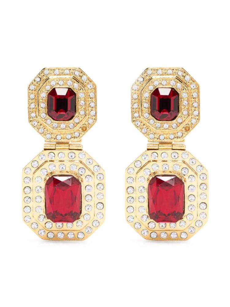 Alessandra Rich crystal-embellished earrings - Gold Cover