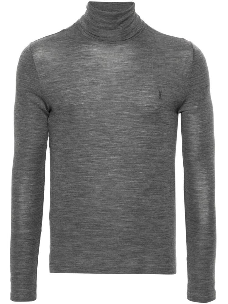 Saint Laurent Cassandre turtleneck sweater - Grey Cover