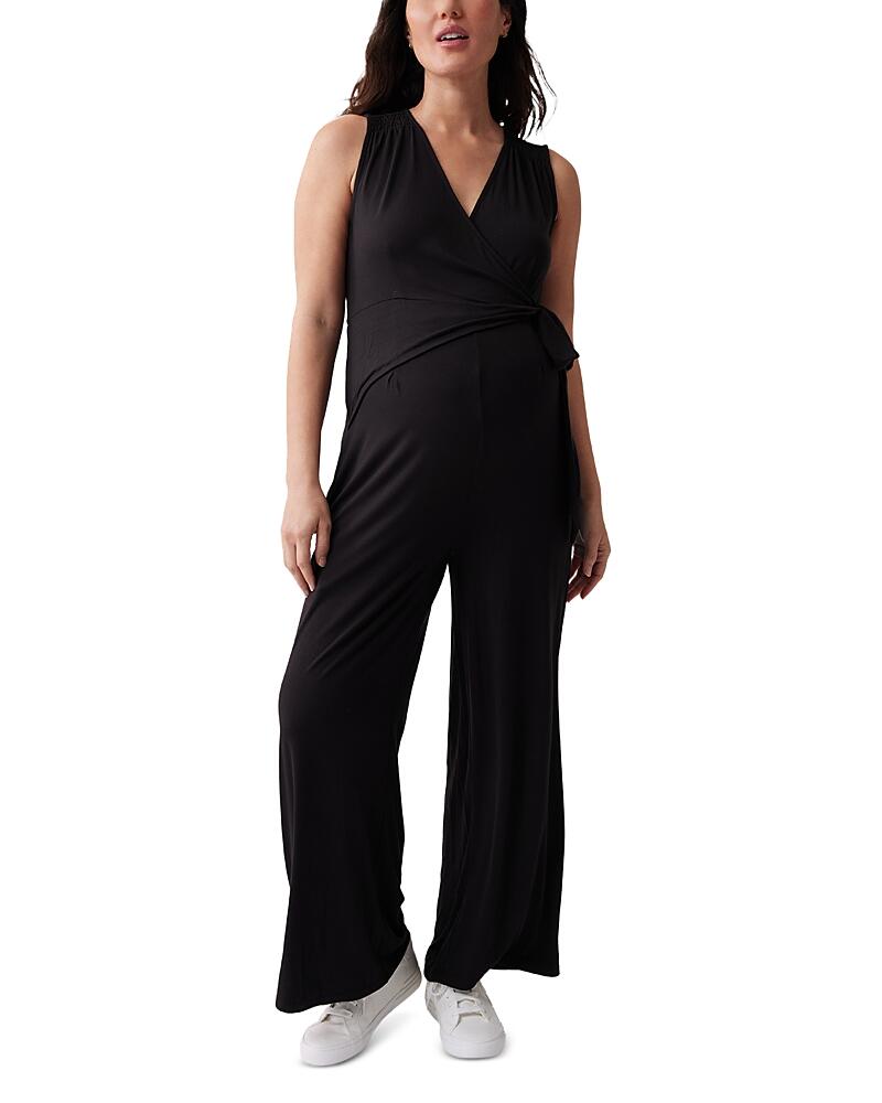 Ingrid & Isabel Maternity Sleeveless Knit Jumpsuit Cover