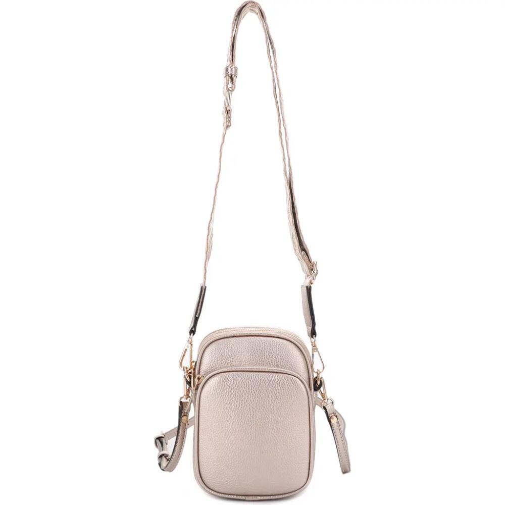 Mali + Lili Josephine Vegan Leather Crossbody Bag in Gold Cover