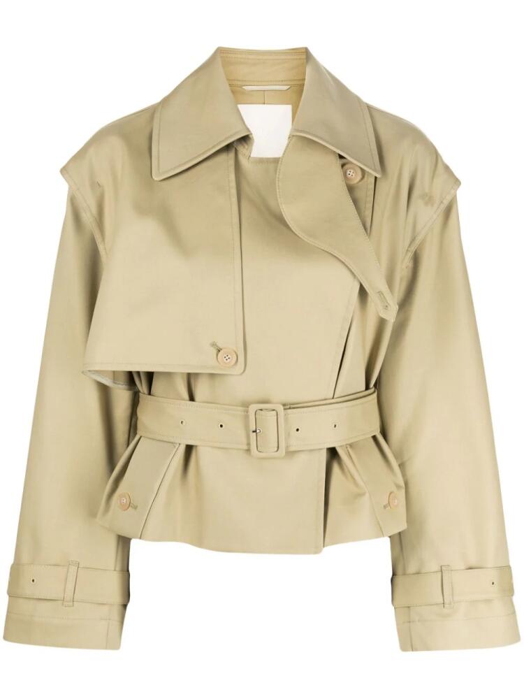 JNBY open-back cropped trench coat - Neutrals Cover