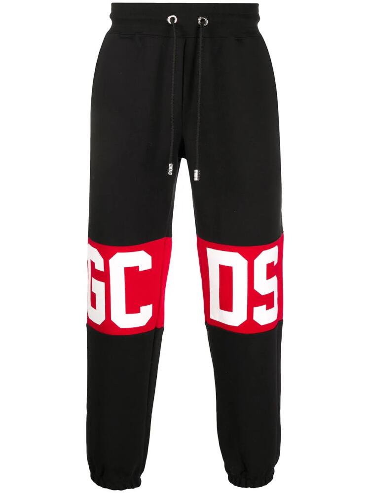 GCDS logo print track pants - Black Cover