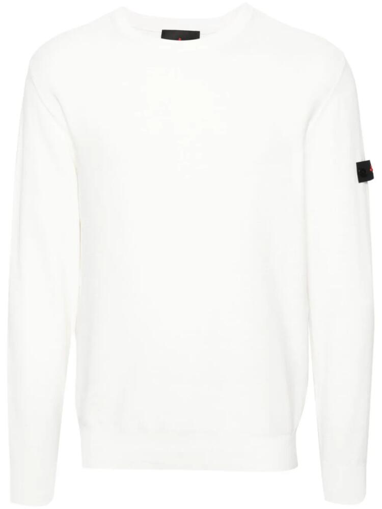 Peuterey logo-patch cotton jumper - White Cover